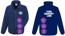 Load image into Gallery viewer, Personalised Zip-Up Hoodie with Custom Business Logo – Front & Back Print