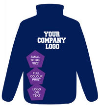 Load image into Gallery viewer, Personalised Zip-Up Hoodie with Custom Business Logo – Front & Back Print