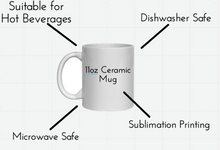 Load image into Gallery viewer, Poppy and Daisy Banner Mug | Custom 11oz Poppy and Daisy Mug