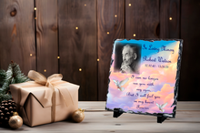 Load image into Gallery viewer, Personalised Photo Slate | Personalised Square Photo Plaque