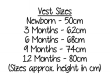 Load image into Gallery viewer, Personalised Baby Vest | Welcome Baby Vest | Baby Announcement Vest | Baby Christmas Vest