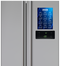 Load image into Gallery viewer, 2026 Magnetic Calendar – Blue | A4, A5 & A6
