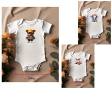 Load image into Gallery viewer, Cute Animal Design Baby Vest | Teddy Design Baby Vest | Owl Design Baby Vest | Elephant Design Baby Vest | Personalised Baby Vest