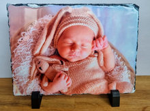 Load image into Gallery viewer, Personalised Photo Slate | Personalised Rectangle Photo Plaque