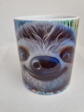 Load image into Gallery viewer, Colourful Peek a Boo  Animal Mug | Sloth Mug | Highland Cow Mug