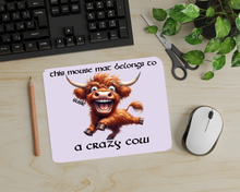 Load image into Gallery viewer, Crazy Cow Collection |  Personalised Crazy Cow Mouse Mat