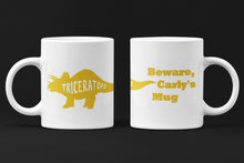 Load image into Gallery viewer, Beware Dinosaur Design Personalised Mug