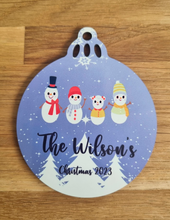 Load image into Gallery viewer, Personalised Christmas Decoration | Custom Wooden Bauble Decoration