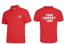 Load image into Gallery viewer, Personalised Polo Shirt with Custom Business Logo – Front & Back Print