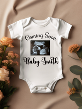 Load image into Gallery viewer, Personalised Baby Vest | Welcome Baby Vest | Baby Announcement Vest | Baby Christmas Vest
