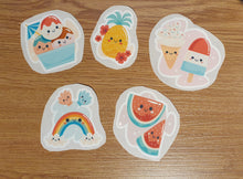 Load image into Gallery viewer, Glossy Vinyl Cute Kawaii Stickers | laptop stickers | phone stickers | journal stickers