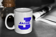 Load image into Gallery viewer, Personalised Initial Mug with monogram design | Split Letter design