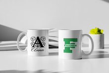 Load image into Gallery viewer, Personalised Initial Mug with monogram design | Split Letter design
