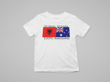 Load image into Gallery viewer, 50/50% flag and 100% Awesome Children's T-Shirt