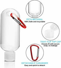 Load image into Gallery viewer, Personalised Refillable Plastic Bottle with Clip Hook