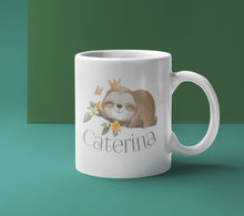 Load image into Gallery viewer, Cute Personalised Sloth Mug | Custom 11oz Sloth mug