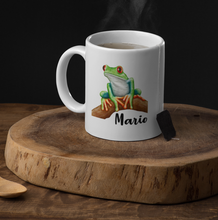Load image into Gallery viewer, Personalised Green Tree Frog Mug
