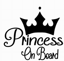 Load image into Gallery viewer, Princess on Board Vinyl Car Sticker