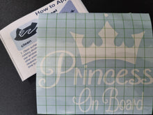 Load image into Gallery viewer, Princess on Board Vinyl Car Sticker