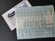 Load image into Gallery viewer, Prince on Board Vinyl Car Sticker