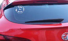 Load image into Gallery viewer, Baby on Board inside Wreath Vinyl Car Sticker