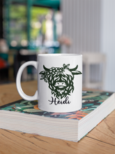 Load image into Gallery viewer, Personalised Cow head 11oz Mug | Highland Cow Mug