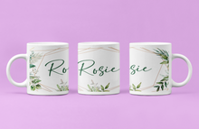 Load image into Gallery viewer, Personalised Flower Banner Mug | Custom Flower Wrap Mug