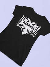 Load image into Gallery viewer, Albanian eagle with Albania text on the middle (Women T-shirt)