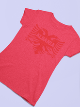 Load image into Gallery viewer, Albanian eagle with Albania text on the middle (Women T-shirt)
