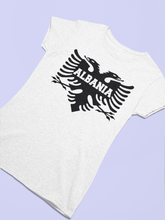 Load image into Gallery viewer, Albanian eagle with Albania text on the middle (Women T-shirt)