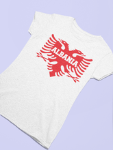 Load image into Gallery viewer, Albanian eagle with Albania text on the middle (Women T-shirt)