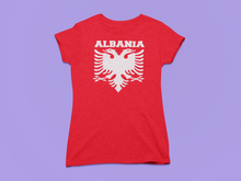 Load image into Gallery viewer, Albanian eagle with Albania text the top ( Women T-shirt)