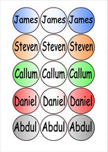 Load image into Gallery viewer, Vinyl Name Stickers