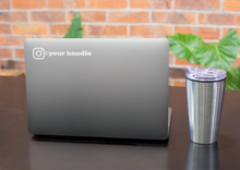Load image into Gallery viewer, Social Media Handles Vinyl Label Stickers | Social Media Labels | Car Window Stickers | Laptop/Notebook Stickers | Mobile Phone Stickers