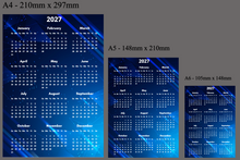 Load image into Gallery viewer, 2027 Magnetic Calendar Blue
