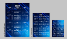 Load image into Gallery viewer, 2024 Magnetic Calendar Blue
