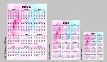 Load image into Gallery viewer, 2024 Magnetic Calendar Pink
