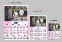Load image into Gallery viewer, Custom Photo 2024 Magnetic Calendar | for Landscape Photos
