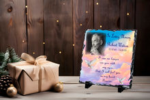 Load image into Gallery viewer, Personalised Photo Slate | Personalised Square Photo Plaque

