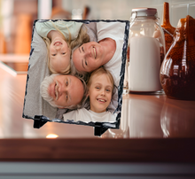 Load image into Gallery viewer, Personalised Photo Slate | Personalised Square Photo Plaque
