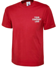 Load image into Gallery viewer, Custom T-Shirt with Business Logo – Front &amp; Back Personalisation

