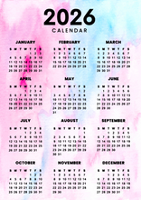 Load image into Gallery viewer, 2026 Magnetic Calendar Pink
