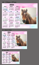Load image into Gallery viewer, Custom Photo 2026 Magnetic Calendar | for Portrait Photos
