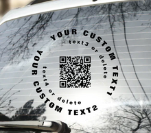 Load image into Gallery viewer, QR Code Car Window Sticker – 5" &amp; 10" Sizes
