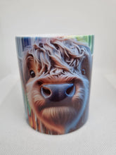 Load image into Gallery viewer, Colourful Peek a Boo  Animal Mug | Sloth Mug | Highland Cow Mug
