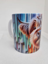 Load image into Gallery viewer, Colourful Peek a Boo  Animal Mug | Sloth Mug | Highland Cow Mug

