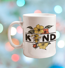 Load image into Gallery viewer, Bee Kind Design Mug | Retro Wild Flower Bee Kind Design Mug
