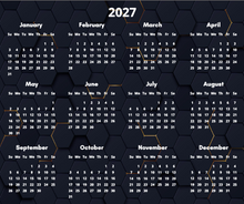 Load image into Gallery viewer, 2027 Calendar Mouse Mat | 2027 Calendar Mouse Pad (Copy)
