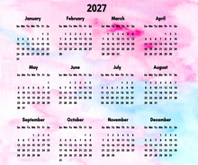 Load image into Gallery viewer, 2027 Calendar Mouse Mat | 2027 Calendar Mouse Pad (Copy)
