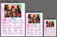 Load image into Gallery viewer, Custom Photo 2027 Magnetic Calendar | for Landscape Photos
